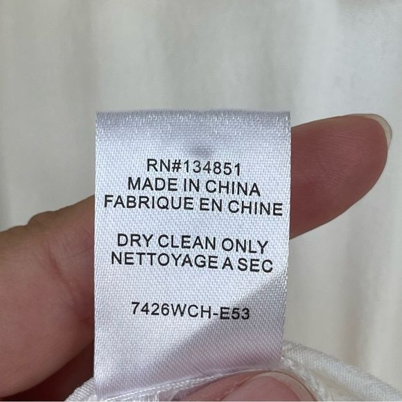 Wayf Long Sleeve Lace Detail White Ivory Blouse Size Medium - Picture 9 of 9